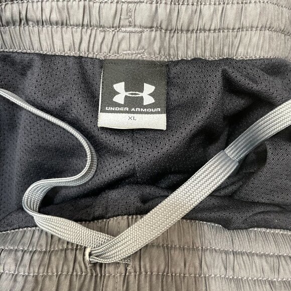 Under Armour Men's XL Gray Track Warm-Up Pants Basketball Straight Mesh Lined - Picture 7 of 8